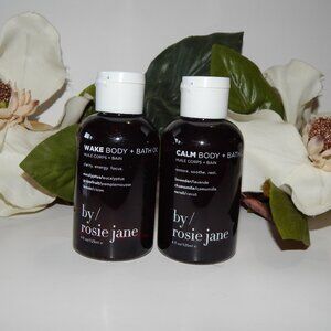 By Rosie Jane Calm Body & Wake Body - Body & Bath Oil 4oz ea - Sealed